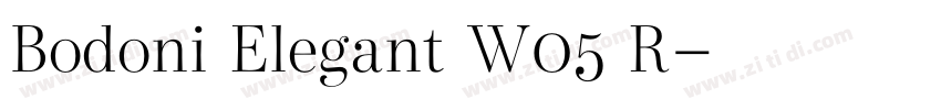 Bodoni Elegant W05 R字体转换